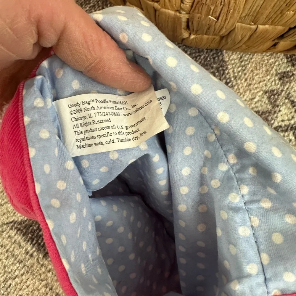 NABCo North American Bear Co. Pink Poodle Goody Bag Purse
